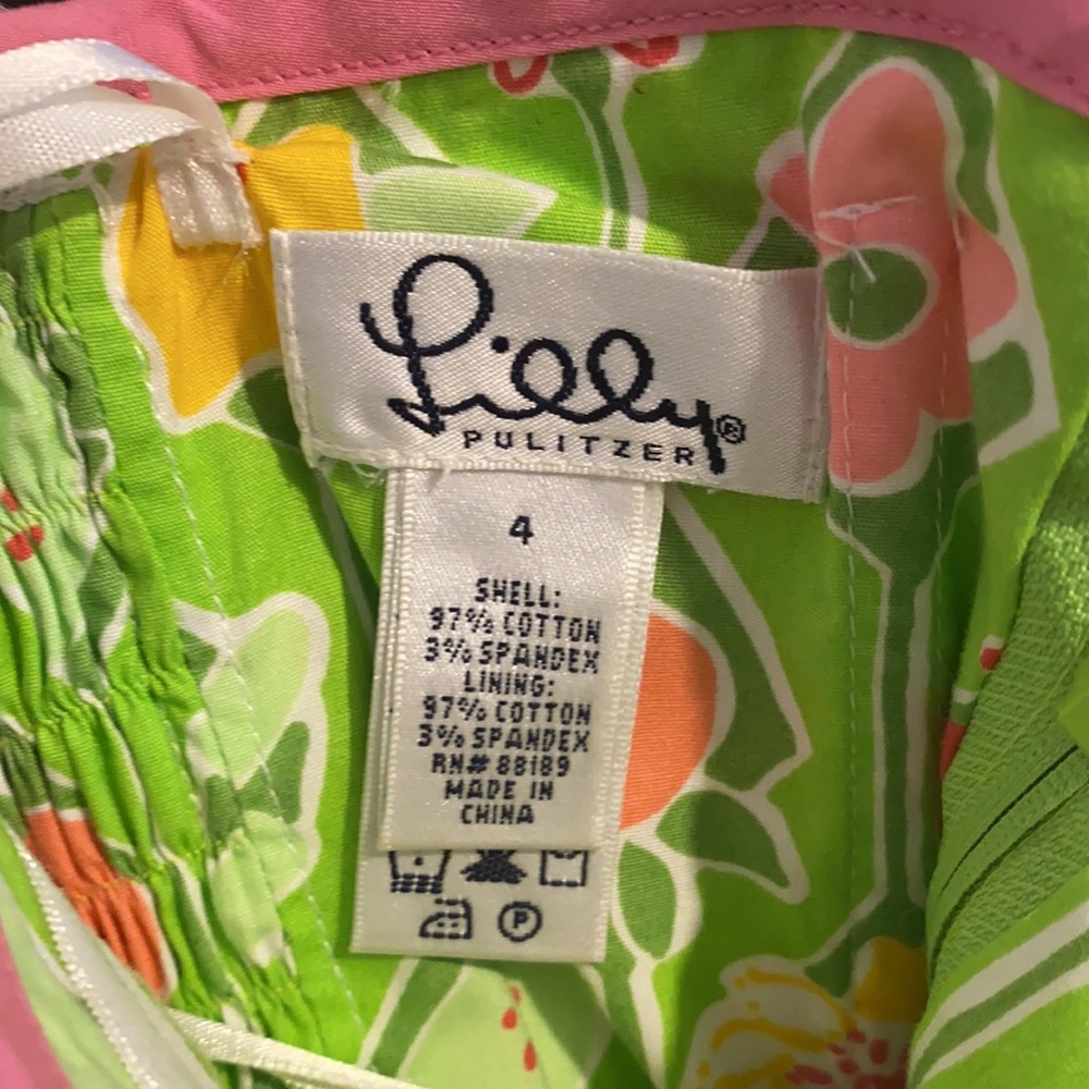 Lilly Pulitzer strapless wrap dress A-Maze-Ing - Picture 9 of 9